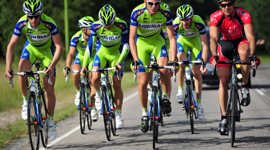 Peloton entrenando